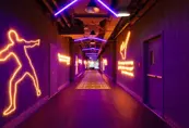 Motor City Gym Neon Hallway