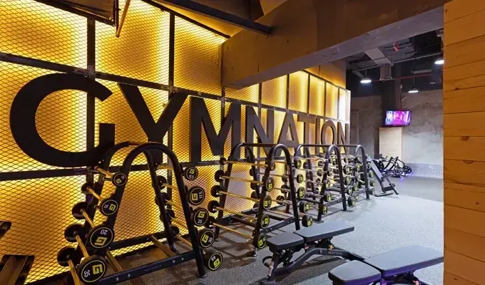 Gymnation Reem Island Free Weights Area