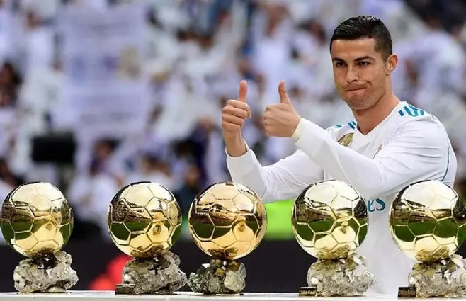 cristiano ronaldo five-time Ballon d'or winner